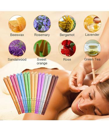 16 Pcs Natural Beeswax Ear Candles for Wax Removal and Relaxation - Buy Online on GoSupps.com