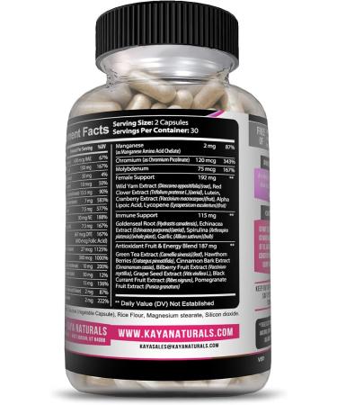 Kaya Naturals Women's Multivitamin - Antioxidant & Immune Support - Energy Boost - 60 Count - Buy Online on GoSupps.com