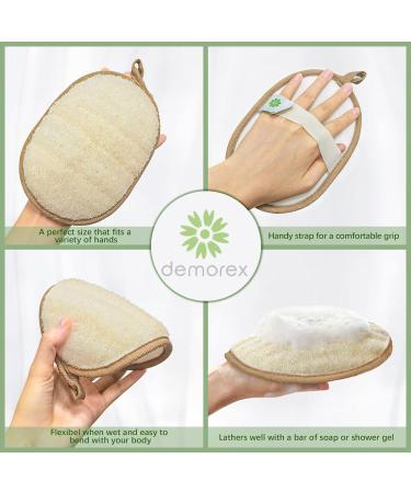2 Pack Natural Loofah Body Scrubber | Eco-Friendly Exfoliating Shower Sponge for Women and Men - Buy Online on GoSupps.com