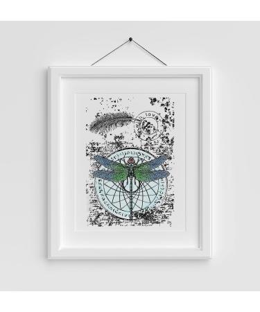 Dragonfly and Feathers Love Words Clear Stamps | Silicone Transparent Seal for Card Making and Scrapbooking - Buy Online on GoSupps.com