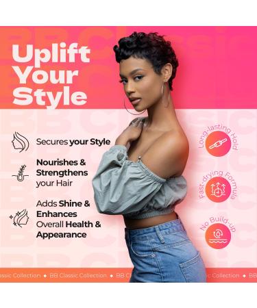Bronner Bros Pump It Up Styling Spritz Gold 80% Fast-Dry Hair Spray Extra Hold with Vitamin B5 & Silk Protein - Maximum Hold Finishing Spritz Hairspray Adds Shine Nourishes No Build-up - 8oz 6 - Buy Online on GoSupps.com
