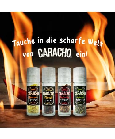 Caracho Chili M hlen Gourmet Set - 4 Mini Mills Gift Set with High-Quality Chili Flakes & Varied Sharpness - Perfect for Spice Lovers - Buy Online on GoSupps.com