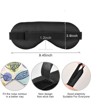 Haskirky Light Blocking Eye Mask - Adjustable Breathable Sleep Mask for Men and Women - Perfect for Travel, Yoga, Meditation, and Office - Comfortable and Cute Fish Design - Buy Online on GoSupps.com