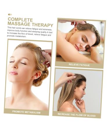 Ultechnovo Green Sandalwood Scalp Massage Comb & Hairdressing Tool | Eco-Friendly Hair Gel Comb for Ultimate Relaxation - Buy Online on GoSupps.com