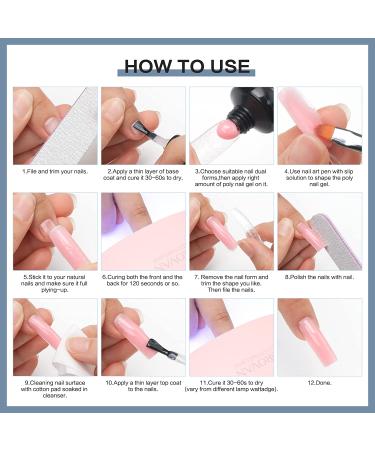 Morovan Poly Gel Extension Nail Kit - 6 Color Poly Nails Builder Gel Set for DIY Salon at Home - Buy Online on GoSupps.com