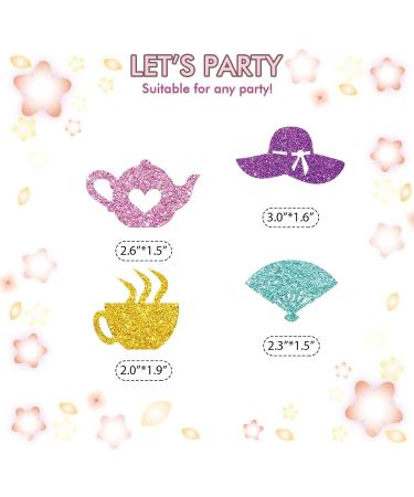 Set of 24 Teapot Cupcake Toppers for Tea Party Baby Shower Pink & Gold Glitter Tea Kettle Cup Sign Cupcake Toppers Cake Decorations for 1st Birthday/Bridal Shower Wedding Party Supplies - Buy Online on GoSupps.com