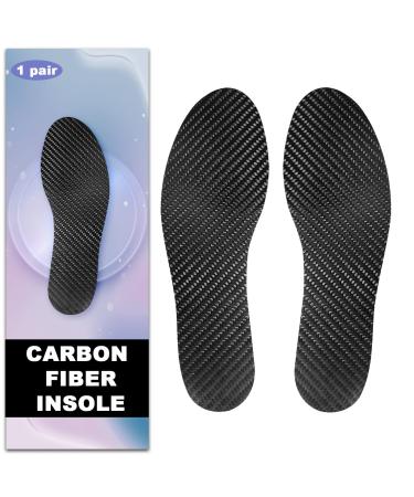 Carbon Fiber Insole - 1 Pair  Rigid Orthotic Shoe Insert for Turf Toe  Foot Arthritis  Hallux Rigidus - Rigid Insert for Sports  Hiking  Basketball (9.64 Inch -245mm -Women's Size 9-9.5  Men's 8-8.5)