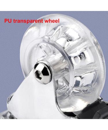 Threaded Shaft Swivel Castors Ball Castors Set of 4 75mm Furniture Swivel castors with M8 x 15 M10 x 15 grub Screws and Ball Bearings Transparent Rubber Transport castors Single Load 40kg .(M8*15 4 Braked M8*15mm - Buy Online on GoSupps.com