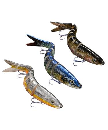 Wobbler set 3 pieces of multi joint -like angel bait fishing bait baitfish artificial bait swimbait fishing accessories for pike mackerel dorsch persch pikeperch trout fishing for men
