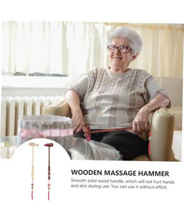 Minkissy 4-Piece Wooden Body Massage Hammer Set - Full Body Percussion Tool with Silicone Pumpkin Head for Ultimate Relaxation - Buy Online on GoSupps.com