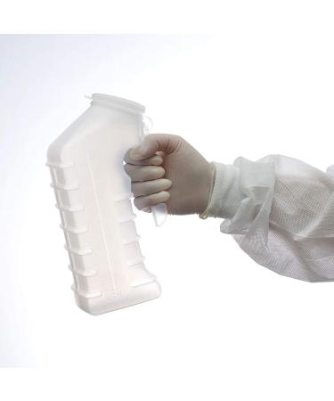 Dealmed Male Urinal with Attached Cover - Portable Urinals for Men - Translucent Receptacle - Shields Odors - Avoids Spills - 2/pk - Buy Online on GoSupps.com