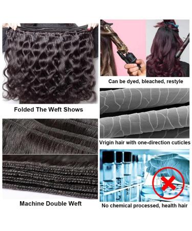 18 20 22 Inch Brazilian Body Wave Bundles with 5x5 Lace Closure - Unprocessed Virgin Human Hair - Free Part Closure Included - Buy Online on GoSupps.com