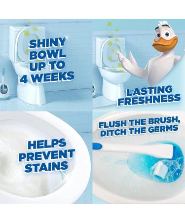 Toilet Cleaner Duck Bundle With Duck Toilet Fresh Brush Starter Kit 1 Handle & 4 Refills Duck Fresh Brush Refills 12pads And Duck Toilet Pine Fresh 3 Strips - Bathroom Cleaner Disposable Toilet Brush - Buy Online on GoSupps.com