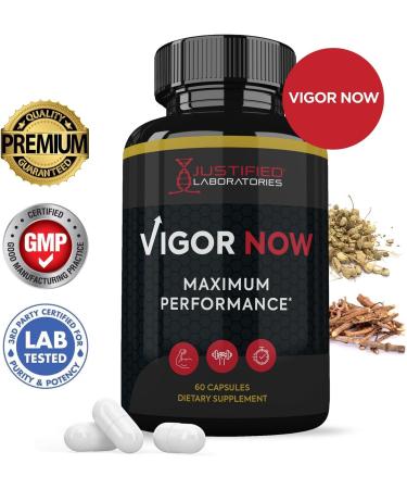 Justified Laboratories (3 Pack Vigor Now Max 1600MG Advanced Men's Health Formula 180 Capsules 180 Count (Pack of 1) - Buy Online on GoSupps.com