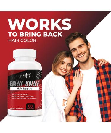 Anti-Gray Hair Reversal Capsules - My Natural DETOX | 60-Count Gray Hair Therapy for All Skin Types - Buy Online on GoSupps.com
