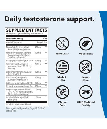 LifeSeasons Masculini-T Testosterone Support 90 Vegetarian Capsules - Buy Online on GoSupps.com