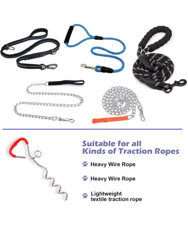JETOP Heavy Duty Dog Stake & 10 ft Dog Chains Steel Spiral Ground Dog Spike for Outdoor Yard and Camping Dog Camping Accessories for Puppy Pet and Medium Dogs (176 lbs of pull) (Red) - Buy Online on GoSupps.com