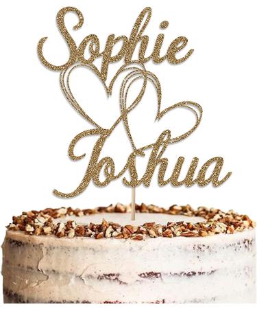 Personalised Wedding Cake Topper - Custom Glitter Decoration | KreateSquare - Buy Online on GoSupps.com