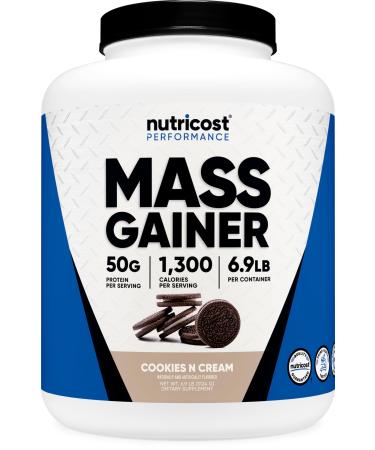 Nutricost Mass Gainer Cookies N Cream Flavor 6.9 LBS 50 Grams of Protein Per Serving - Non-GMO