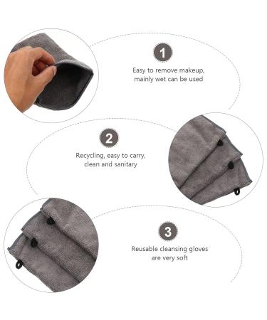 Uonlytech 3pcs Fiber Makeup Remover Gloves & Scrub Mitts for Body & Face - Microfiber Cleansing & Exfoliating Bath Accessories - Buy Online on GoSupps.com