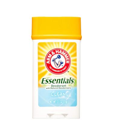 Arm & Hammer Essentials Deodorant with Natural Deodorizers Clean - 2.5 oz