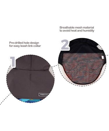 Shop BPS Waterproof Rain Jacket for Dogs | Hooded Durable & Stylish - Ideal for Small to Large Pets | 100% Polyester - BPS-16180GR 6XL Gray - Buy Online on GoSupps.com