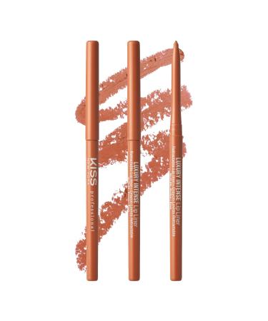 kiss new york Luxury Intense Lip Liner Long-Lasting Creamy Lip Liner Retractable Easy to Use Lip Liner 3PCS (Brown) 1 Count Brown