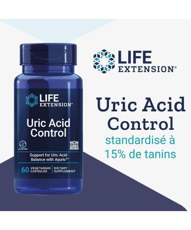 Life Extension Uric Acid Control Terminalia bellirica 500mg 60 Vegan Capsules Gluten Free Vegetarian Non-Soy Non-GMO - Buy Online on GoSupps.com
