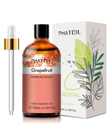 PHATOIL Grapefruit Essential Oil 100ML Pure Premium Grade Grapefruit Essential Oils for Diffuser Humidifier Aromatherapy Candle Making Grapefruit 100.00 ml (Pack of 1)