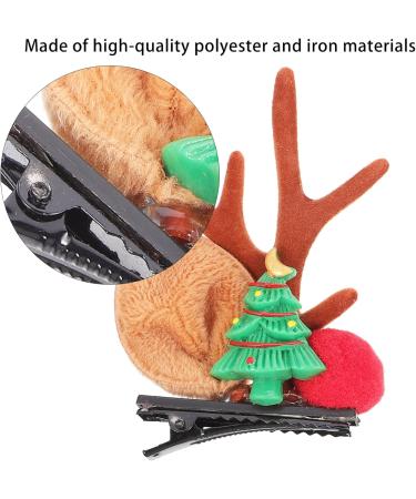 Lurrose 6 Pairs Reindeer Antler Hair Clips Cute Elk Christmas Hair Barrettes Hair Pins for Women Xmas Holiday Party Hair Accessories Cosplay Favor - Buy Online on GoSupps.com