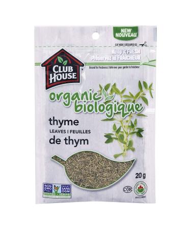Club House Quality Natural Herbs & Spices Organic Thyme Leaves 20g 20 g (Pack of 1)