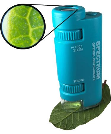 EasyMicro 60x-120x LED Lighted Zoom Microscope (Blue) - Explore the Microscopic World - Buy Online on GoSupps.com