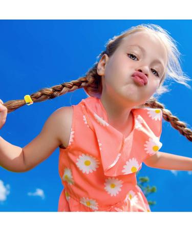 200 Colorful Elastic Hair Ties for Girls - Soft and Stretchable Ponytail Holders in Mixed Colors - Buy Online on GoSupps.com