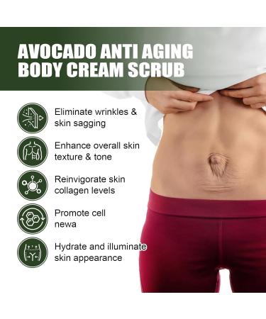 Avocado Body Cream Scrub | Exfoliating Anti-Cellulite Scrub for Women | Gentle & Non-Sticky Exfoliation - Buy Online on GoSupps.com