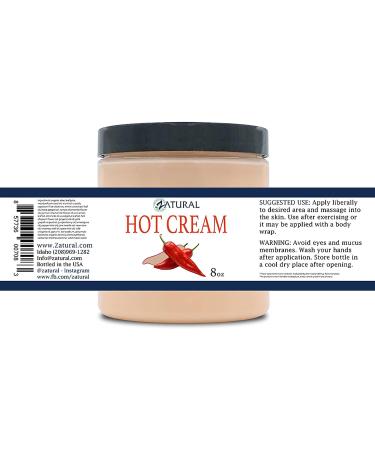 Organic Hot Cream 8oz: Cellulite & Muscle Rub, Pain Relief & Weight Loss, Skin Firming Body Wrap - Doctor Formulated Professional Grade - Buy Online on GoSupps.com