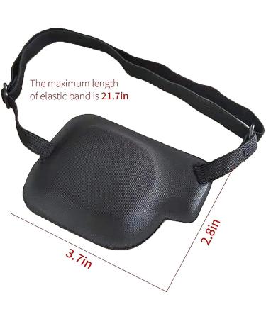3 Pcs Adjustable 3D Eye Patches for Lazy Eye Amblyopia & Strabismus - Black Medical Eyepatch for Right Eye - Buy Online on GoSupps.com