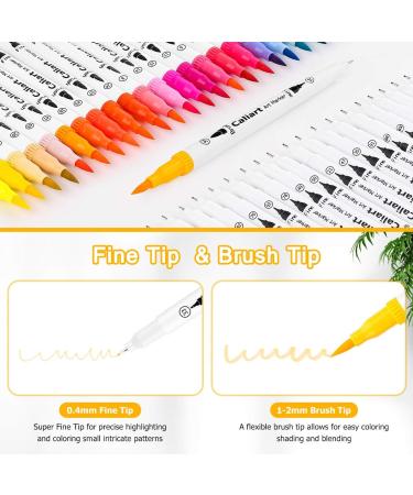 Caliart Markers for Adult Coloring  72 Dual Tip Brush Pen Art Markers  Water Based Numbered (Fine & Brush Tip)  Lettering Drawing Sketching Journaling Art Markers for Office School Teacher Supplies - Buy Online on GoSupps.com