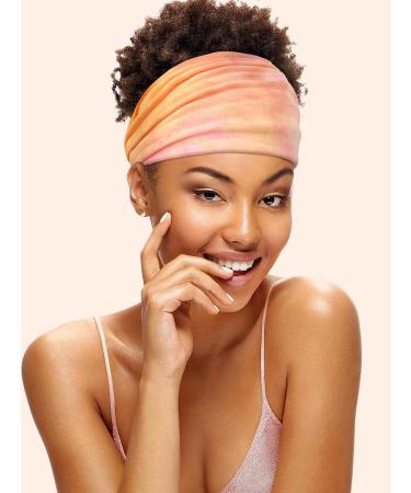 Buy Propog Wide Hair Band Set for Women - 4pcs Tie Dye Boho Yoga Headbands - Thin Sport Hair Accessories - Buy Online on GoSupps.com