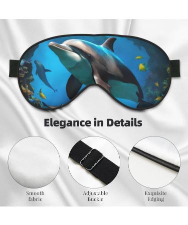 3D Underwater World Fish Dolphin Sleep Mask - Adjustable Breathable & Stylish Eye Mask for Ultimate Comfort - Buy Online on GoSupps.com