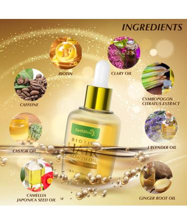 Hair Growth Serum - Biotin Oil for Thicker, Stronger Hair | Prevent Hair Loss - 1.18 Oz - Buy Online on GoSupps.com