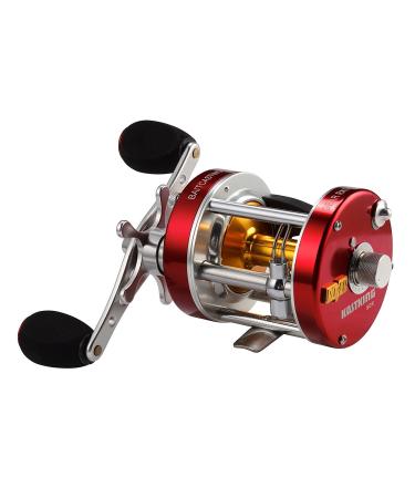 KastKing Rover Round Baitcasting Reel, Perfect Conventional Reel for Catfish, Salmon/Steelhead, Striper Bass and Inshore Saltwater Fishing - No.1 Highest Rated Conventional Reel, Reinforced Metal Body A: Right-Rover60