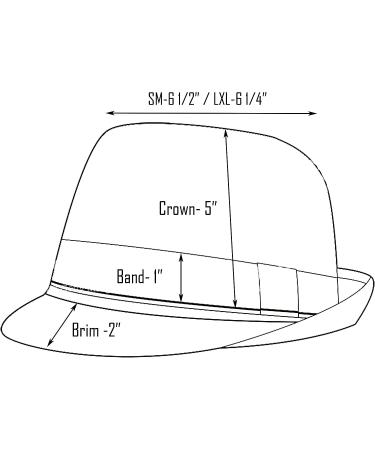 Classic 100% Cotton Twill Fedora Hat - Navy, Large-X-Large - Buy Online on GoSupps.com