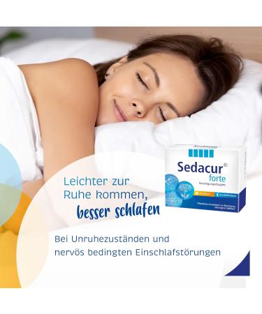Sedacur Forte - Herbal Sleep Aid for Restlessness & Difficulty Sleeping - 60 Dragees for Peaceful Sleep - Buy Online on GoSupps.com