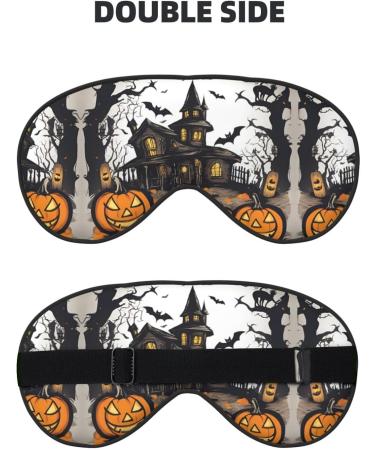Happy Halloween Vector Soft Sleep Eye Mask | Breathable Female Eye Patch for Travel & Relaxation - Buy Online on GoSupps.com