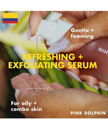 Pink Dolphin Lulo Fruit Antioxidant Facial Cleanser | Vitamin C & Vegan Face Wash for Women | Citrus Scent | Colombian Beauty Skin Care | 4oz - Buy Online on GoSupps.com