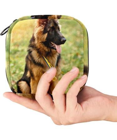 Sanitary Napkin Storage Bag for Women | Portable Menstrual Cup & Tape | Ideal for First Period | German Shepherd Design - Buy Online on GoSupps.com