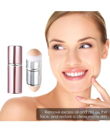 Double Head Design Oil-Absorbing Volcanic Face Roller Portable and Reusable Oil-Resistant Facial Tool Face Makeup Facial Skincare Tool for Facial Massage/l Pink - Buy Online on GoSupps.com