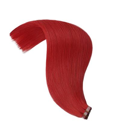 Aison Tape in Hair Extensions 18 Red 100% Remy Human Hair 20pcs 40g/pack - Straight & Thick - Buy Online on GoSupps.com