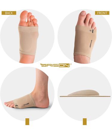 Arch Support Sleeves - Plantar Fasciitis Relief Brace - Foot Arch Supports for Flat Feet - 1 Pair Beige - Buy Online on GoSupps.com