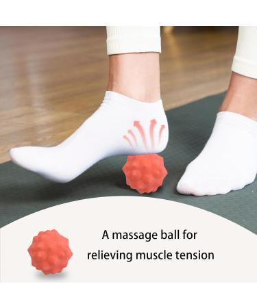 Cozlly Massage Balls with Knobs - 2-Piece Fascia Ball Set for Trigger Point & Reflex Therapy (Orange) - Buy Online on GoSupps.com